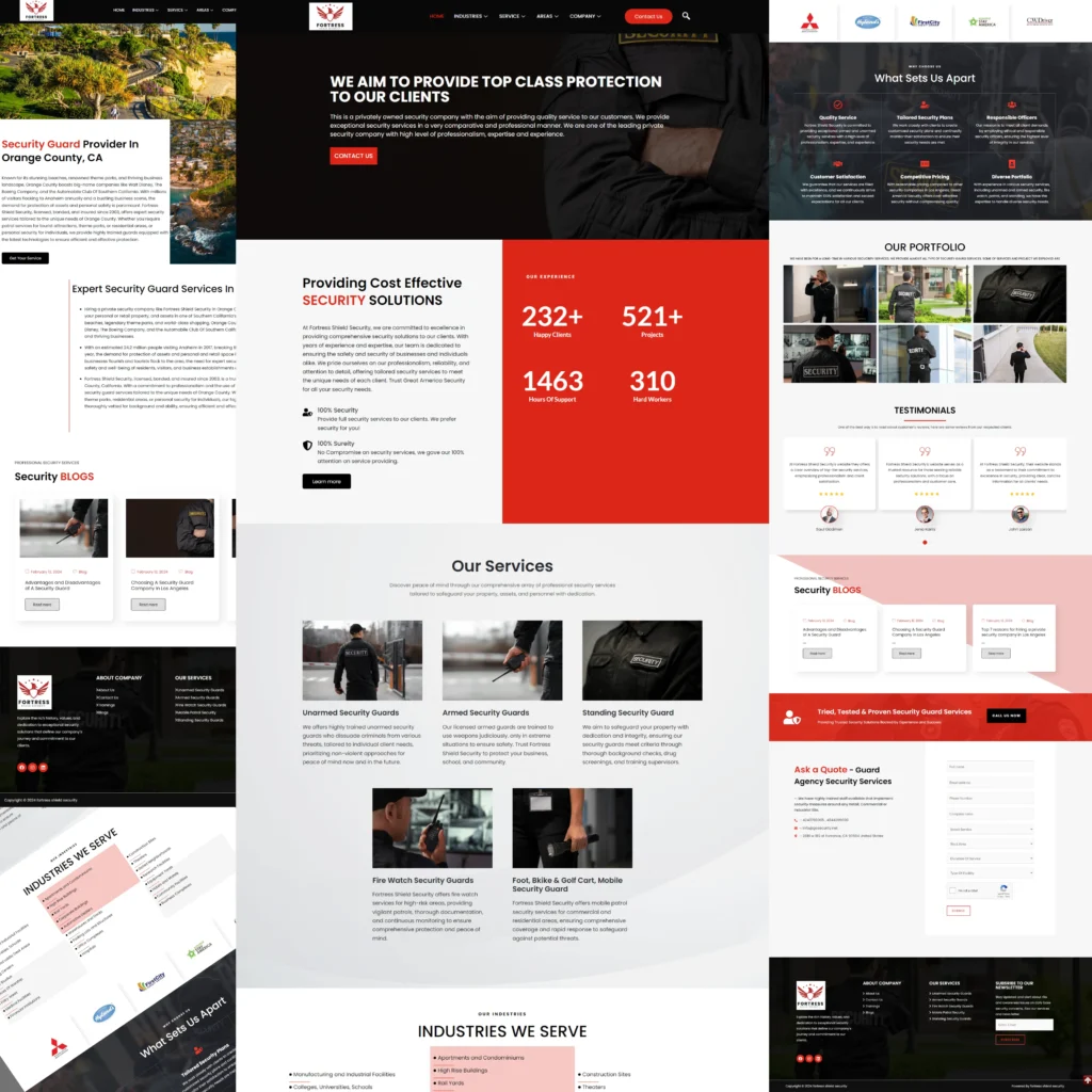 Fortress Shield Security website screenshot
