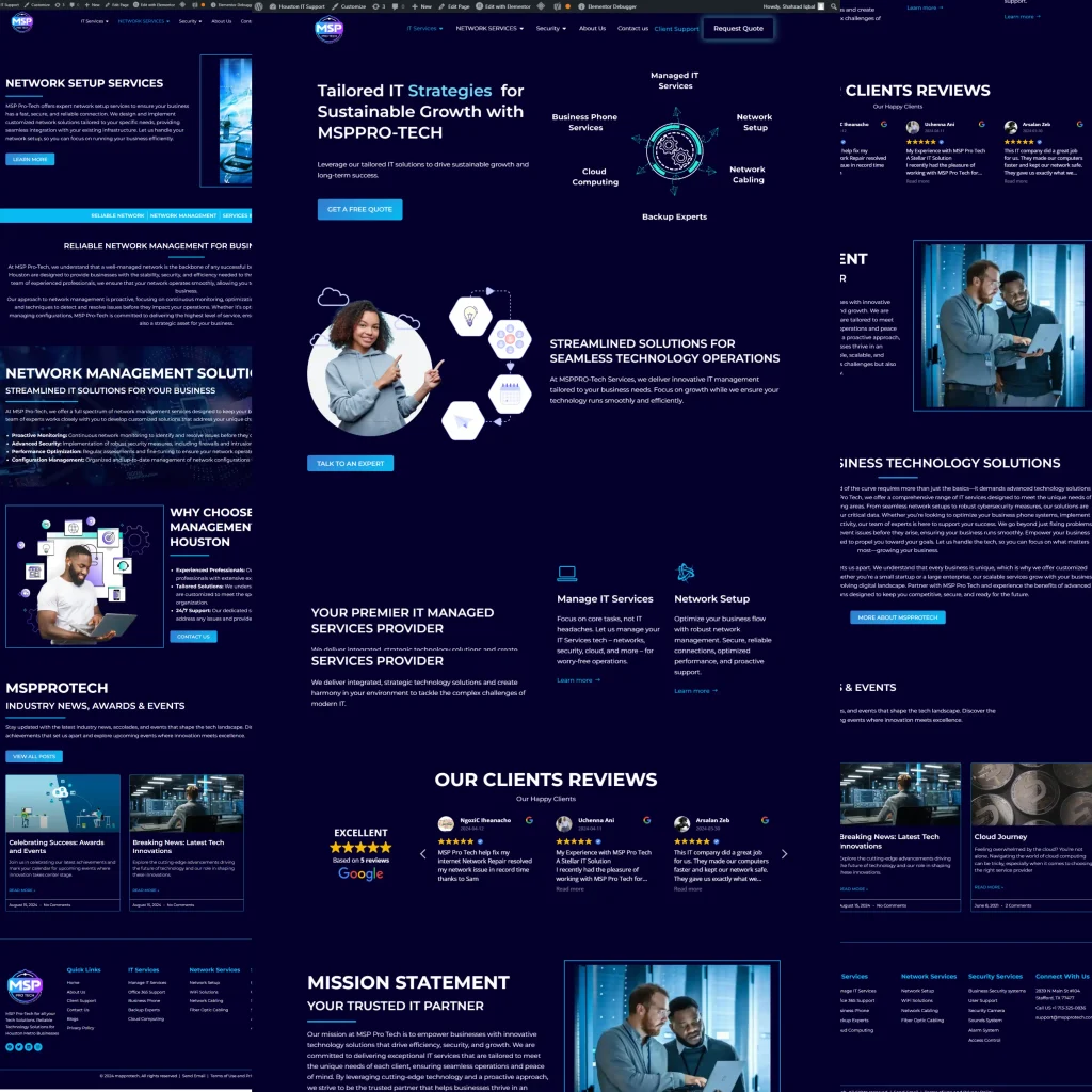 MSPPRO-Tech Services website screenshot