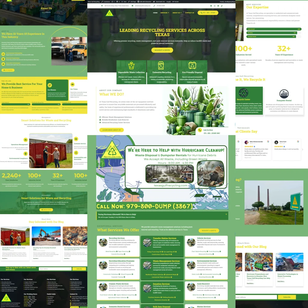 Texas Gulf Recycling website screenshot